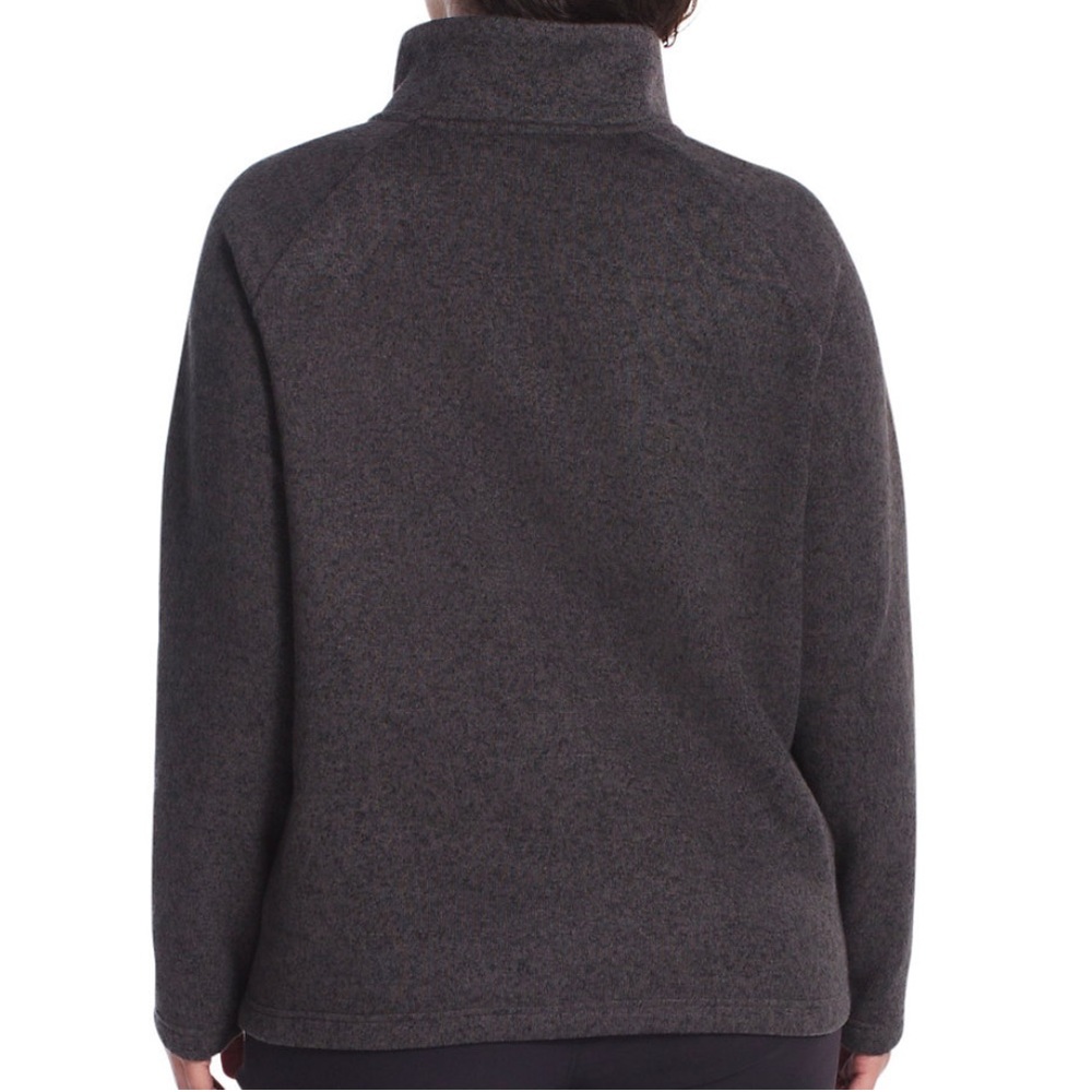 Eddie Bauer Womens funnelneck fleece sweater xl charcoal